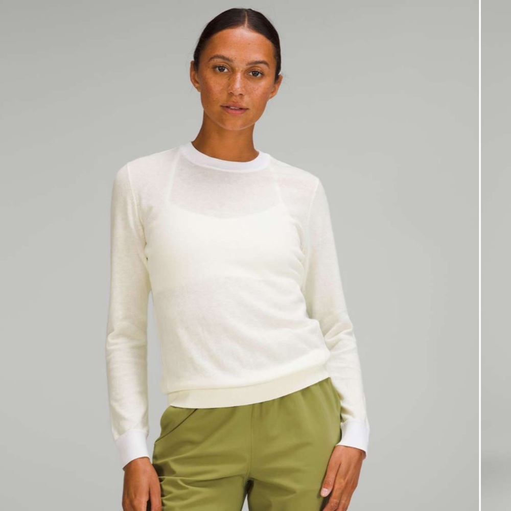 Lululemon silk blend crewneck sweater size 4